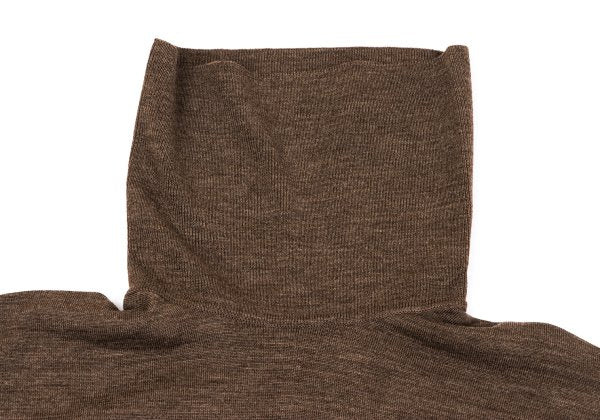 MARGARET HOWELL Brown Mélange Wool Turtleneck Sweater Size M