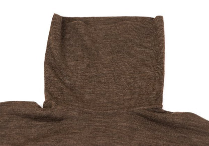 MARGARET HOWELL Brown Mélange Wool Turtleneck Sweater Size M