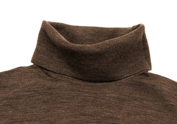 MARGARET HOWELL Brown Mélange Wool Turtleneck Sweater Size M