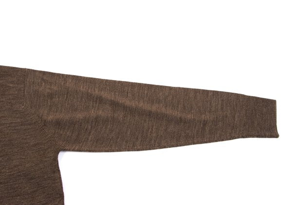 MARGARET HOWELL Brown Mélange Wool Turtleneck Sweater Size M