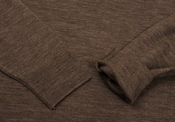 MARGARET HOWELL Brown Mélange Wool Turtleneck Sweater Size M