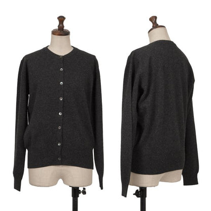MARGARET HOWELL Charcoal Wool Round Collar Cardigan Size M