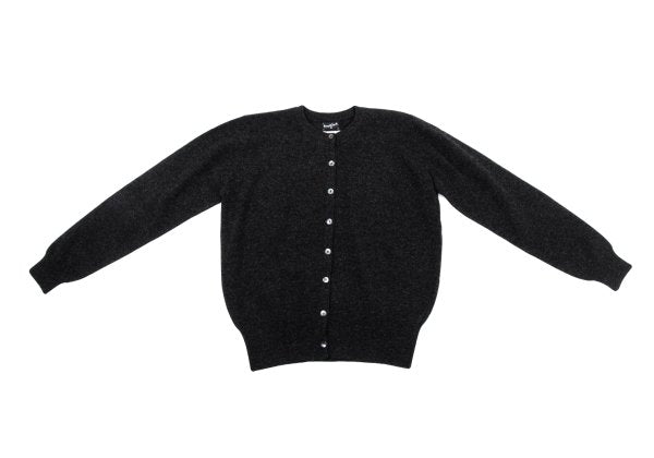 MARGARET HOWELL Charcoal Wool Round Collar Cardigan Size M