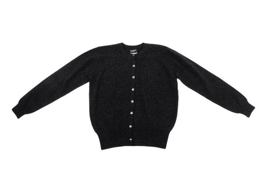 MARGARET HOWELL Charcoal Wool Round Collar Cardigan Size M