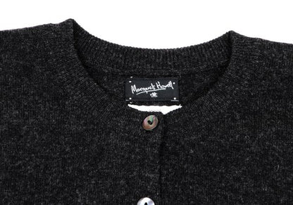 MARGARET HOWELL Charcoal Wool Round Collar Cardigan Size M