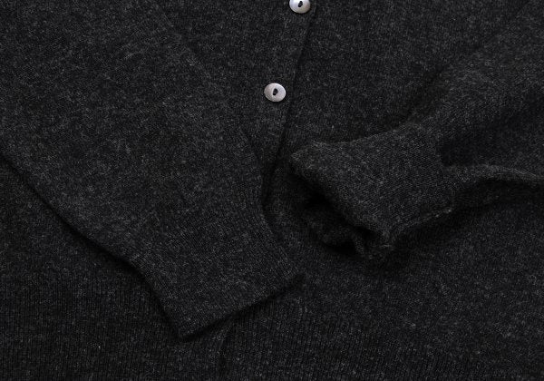 MARGARET HOWELL Charcoal Wool Round Collar Cardigan Size M