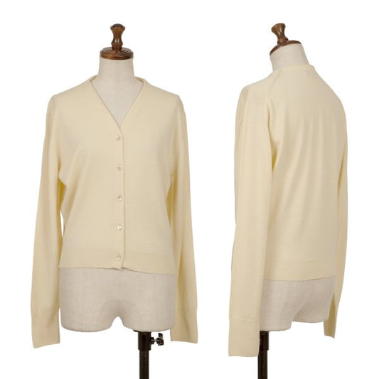 MARGARET HOWELL Wool Knit Cardigan Cream Size M