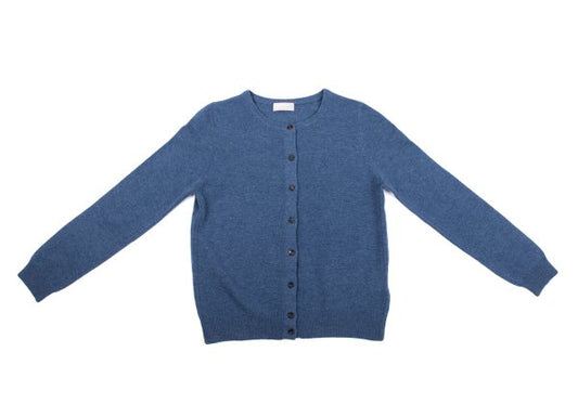 MARGARET HOWELL Cashmere Blend Wool Cardigan Blue Size 2