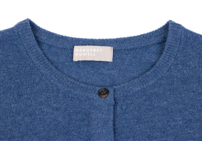 MARGARET HOWELL Cashmere Blend Wool Cardigan Blue Size 2
