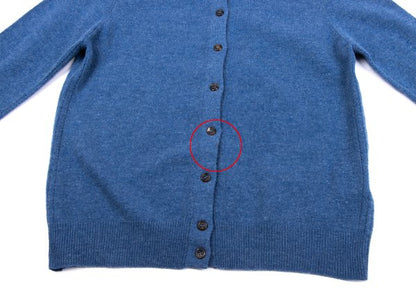 MARGARET HOWELL Cashmere Blend Wool Cardigan Blue Size 2