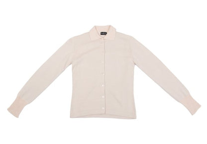 MARGARET HOWELL Light Pink Cotton Collared Cardigan Size M