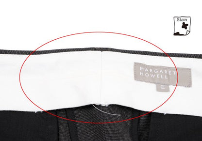 MARGARET HOWELL Cotton Back Belt Cropped Pants Gray Size 3