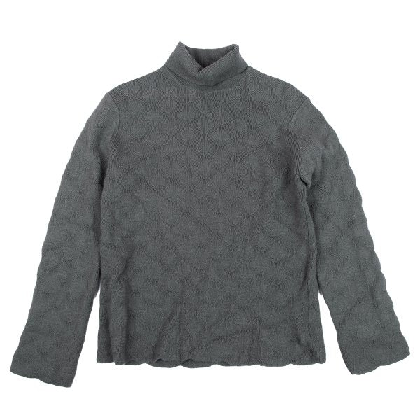 COMME des GARCONS HOMME PLUS Wool Zigzag Sweater Gray Size M