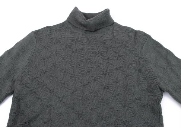 COMME des GARCONS HOMME PLUS Wool Zigzag Sweater Gray Size M
