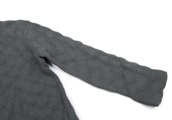 COMME des GARCONS HOMME PLUS Wool Zigzag Sweater Gray Size M