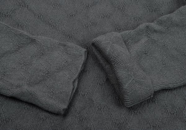 COMME des GARCONS HOMME PLUS Wool Zigzag Sweater Gray Size M