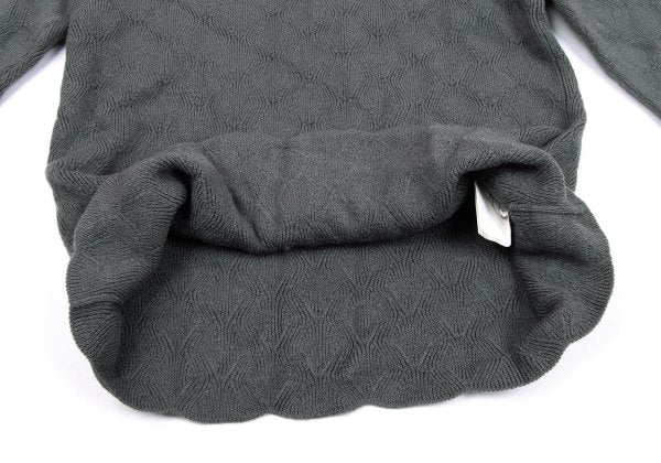 COMME des GARCONS HOMME PLUS Wool Zigzag Sweater Gray Size M