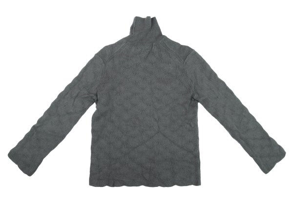 COMME des GARCONS HOMME PLUS Wool Zigzag Sweater Gray Size M