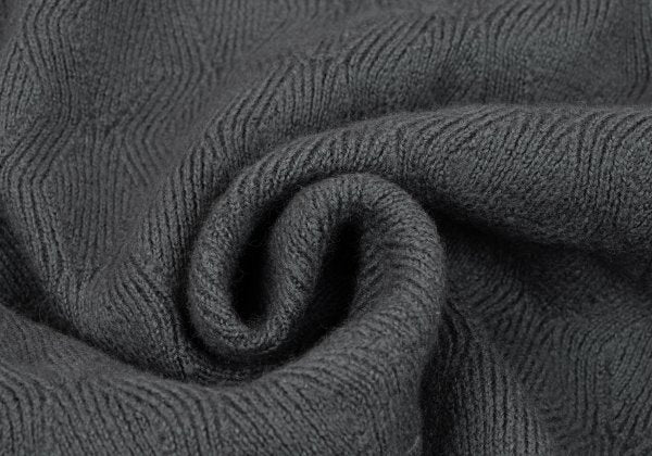 COMME des GARCONS HOMME PLUS Wool Zigzag Sweater Gray Size M
