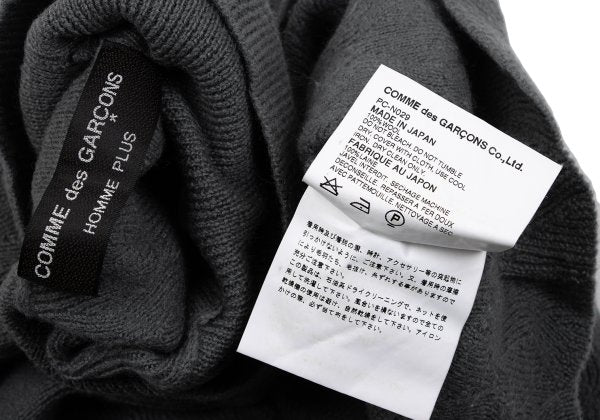 COMME des GARCONS HOMME PLUS Wool Zigzag Sweater Gray Size M