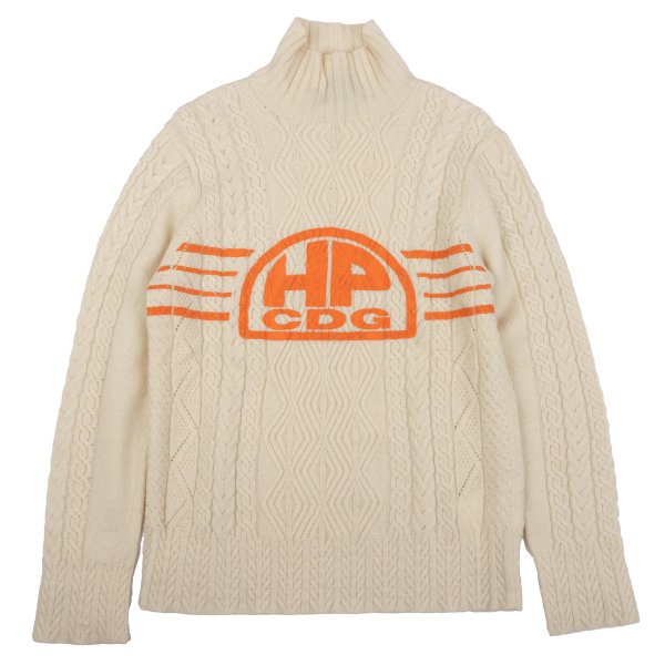COMME des GARCONS HOMME PLUS Wool Line Knit Ivory Size M