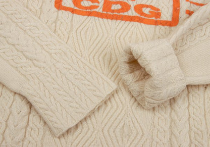 COMME des GARCONS HOMME PLUS Wool Line Knit Ivory Size M