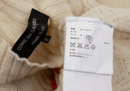 COMME des GARCONS HOMME PLUS Wool Line Knit Ivory Size M