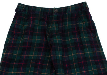 COMME des GARCONS HOMME PLUS Navy Green Check Pants Size XS