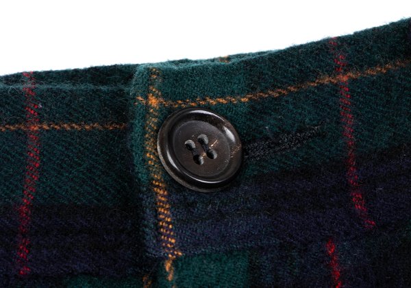 COMME des GARCONS HOMME PLUS Navy Green Check Pants Size XS