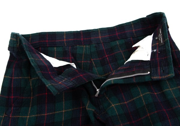 COMME des GARCONS HOMME PLUS Navy Green Check Pants Size XS