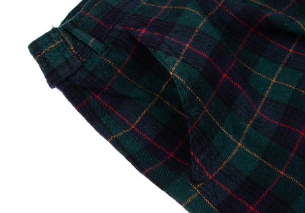 COMME des GARCONS HOMME PLUS Navy Green Check Pants Size XS