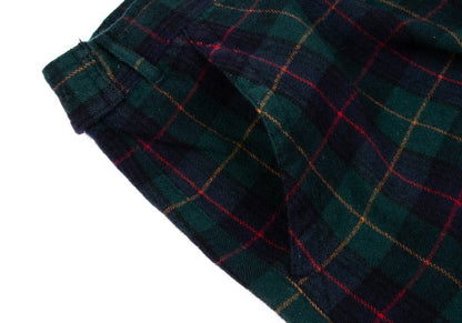 COMME des GARCONS HOMME PLUS Navy Green Check Pants Size XS