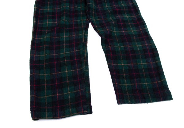 COMME des GARCONS HOMME PLUS Navy Green Check Pants Size XS