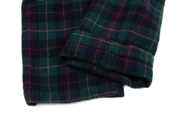 COMME des GARCONS HOMME PLUS Navy Green Check Pants Size XS