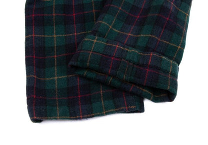 COMME des GARCONS HOMME PLUS Navy Green Check Pants Size XS