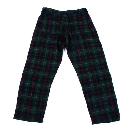 COMME des GARCONS HOMME PLUS Navy Green Check Pants Size XS