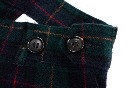 COMME des GARCONS HOMME PLUS Navy Green Check Pants Size XS