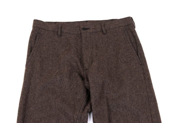 COMME des GARCONS HOMME PLUS Washed Felt Pants Brown Size XS