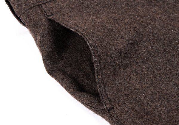 COMME des GARCONS HOMME PLUS Washed Felt Pants Brown Size XS