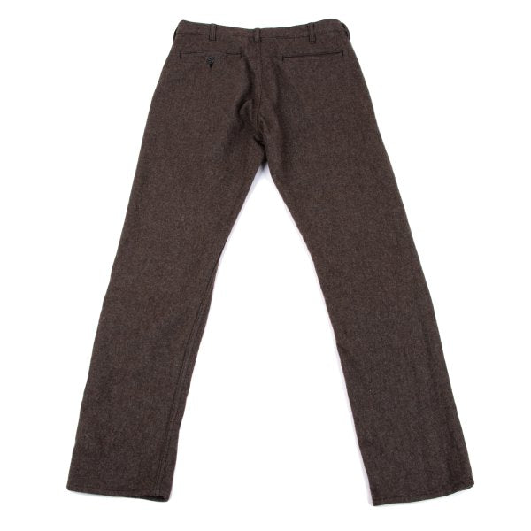COMME des GARCONS HOMME PLUS Washed Felt Pants Brown Size XS