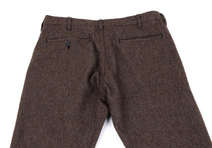 COMME des GARCONS HOMME PLUS Washed Felt Pants Brown Size XS
