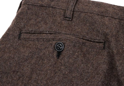COMME des GARCONS HOMME PLUS Washed Felt Pants Brown Size XS