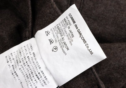 COMME des GARCONS HOMME PLUS Washed Felt Pants Brown Size XS