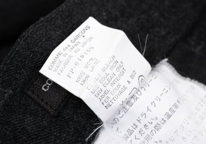 COMME des GARCONS HOMME PLUS Gray Wool Tapered Pants Size S