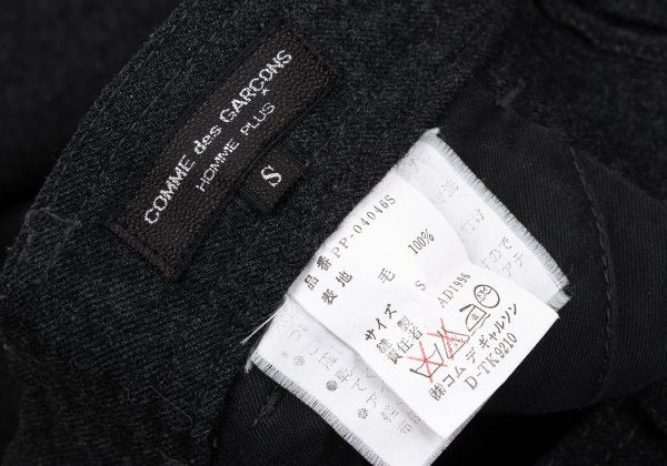 COMME des GARCONS HOMME PLUS Gray Wool Tapered Pants Size S