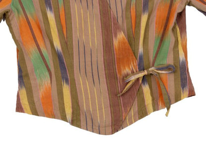 KENZO Cotton Multi-Stripe Cord-Tie Jacket Multi Size M