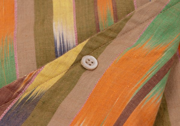 KENZO Cotton Multi-Stripe Cord-Tie Jacket Multi Size M