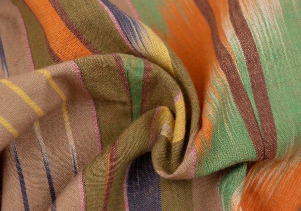 KENZO Cotton Multi-Stripe Cord-Tie Jacket Multi Size M