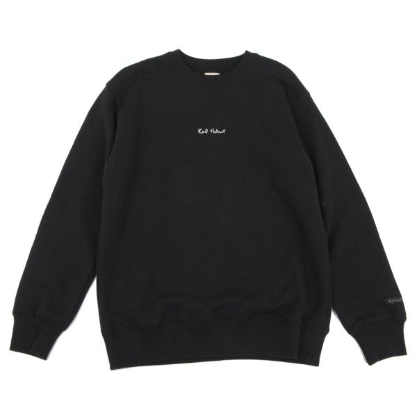 Karl Helmut Cotton Logo Print Sweatshirt Black Size M