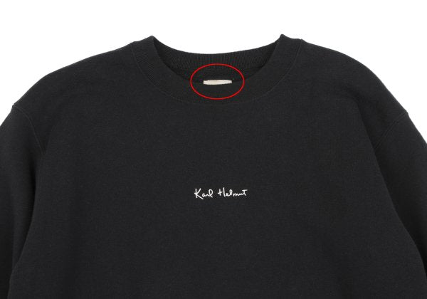 Karl Helmut Cotton Logo Print Sweatshirt Black Size M